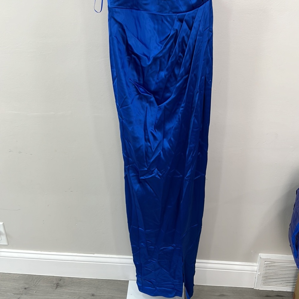SAU LEE Preston Dress one shoulder blue - Picture 4 of 13